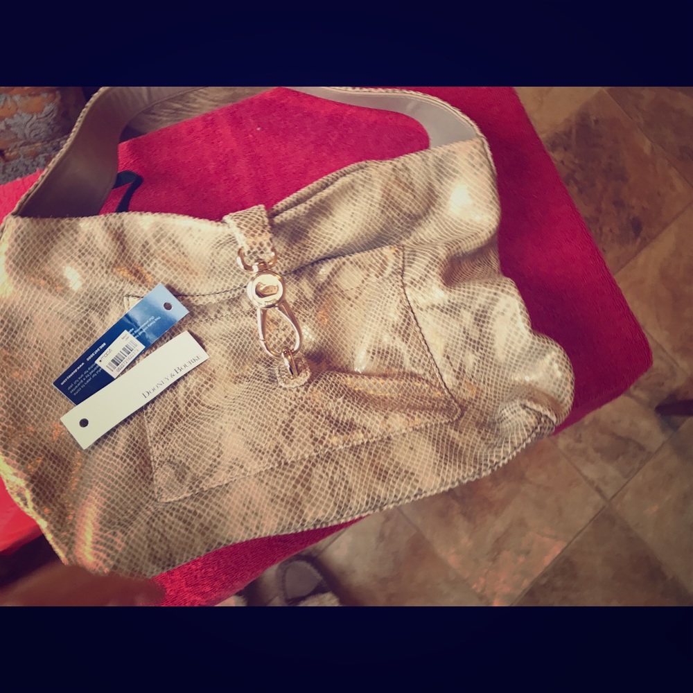 Rare Dooney and Burke leather purse snakeskin look